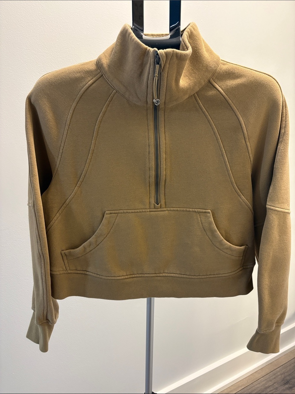 Lululemon Scuba Oversized Funnel Neck Half Zip ~ XS/S ~ Filbert Tan